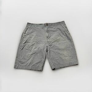 IRON FLEX Men's Charcoal Chino Shorts 96% Cotton Stretch Flat Front Pockets